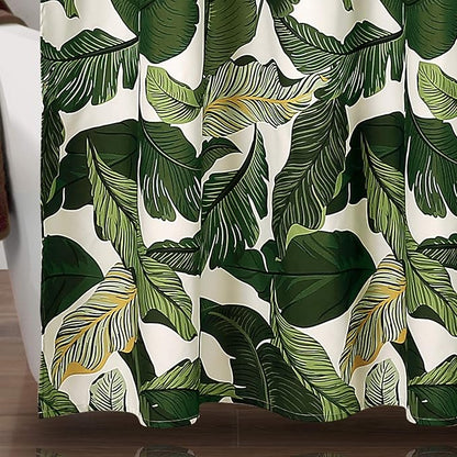 Lush Decor Tropical Paradise Shower Curtain Single 72" W x 72" L Green - Tropical Shower Curtains for Bathroom - Bathroom Curtain - Coastal Decor