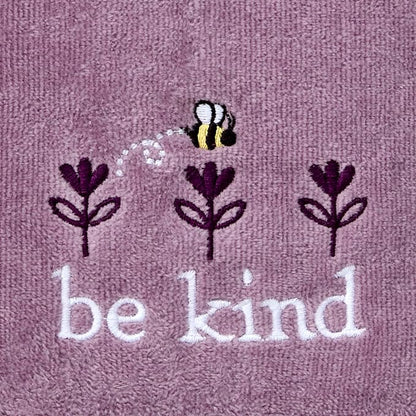 SKL Home Bee Kind Hand Towel Set-2pc, 100% Cotton, Embroidered, Lavender | Soft, decorative velour. For use in the bathroom, kitchen or bar & makes a great gift.