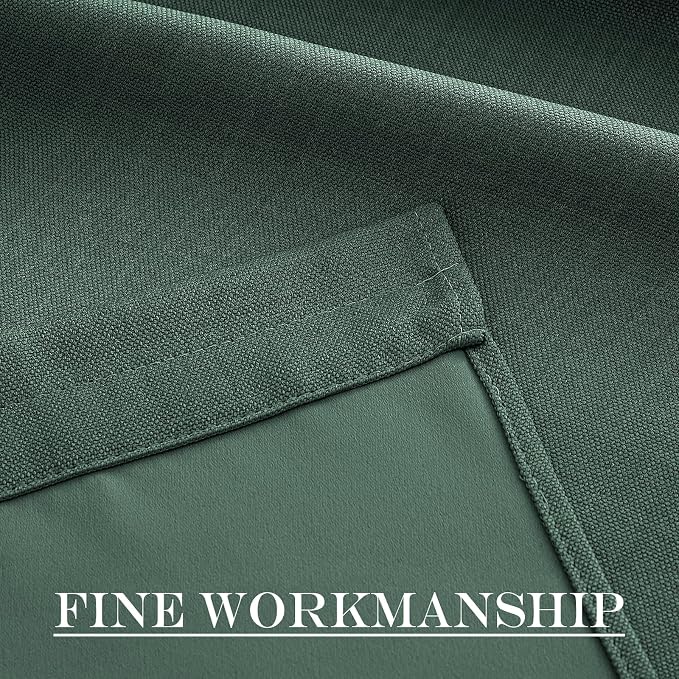 NICETOWN Linen Door Curtains for Window - Window Treatment with Tieback, Privacy Shade for Sidelight Curtains Thermal Insulated Front Door Covering, W25 x L72, Dark Green, 1 Panel