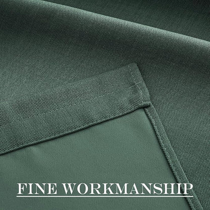 NICETOWN Linen Door Curtains for Window - Window Treatment with Tieback, Privacy Shade for Sidelight Curtains Thermal Insulated Front Door Covering, W25 x L72, Dark Green, 1 Panel