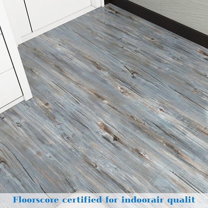 Lareko Peel and Stick Floor Tile, Waterproof Vinyl Plank Flooring | 36-Pack 54 Sq.Ft, Self-Adhesive Laminate Vinyl Tiles,Realistic Wood Grain for DIY Bathroom, Laundry Room & Rental Upgrades