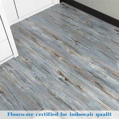 Lareko Peel and Stick Floor Tile, Waterproof Vinyl Plank Flooring | 36-Pack 54 Sq.Ft, Self-Adhesive Laminate Vinyl Tiles,Realistic Wood Grain for DIY Bathroom, Laundry Room & Rental Upgrades