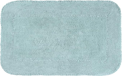 Home Weavers Radiant Collection 100% Cotton Bathroom Rugs Set, Washable Rug, Extra Soft and Absorbent Bath Rug, Kitchen Mat, Bath Mat Set, Bath Floor Mat Non Slip, 24"x40" Rectangle, Sky Blue