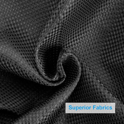 AmazerBath Waffle Shower Curtain, Heavy Duty Fabric Shower Curtains with Waffle Weave Hotel Quality Bathroom Shower Curtains, 72 x 78 Inches (Black)