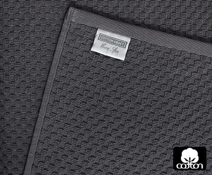 COTTON CRAFT Waffle Bath Sheets - Set of 2 Luxury Euro Spa Waffle Weave Bath Sheet Towels - 100% Ringspun Cotton Bath Sheet - Absorbent Quick Dry Bath Towel Sheet - Oversized 35 inch x 70 inch - Grey