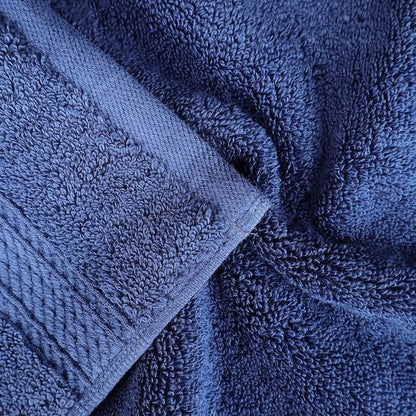 SUPERIOR Egyptian Cotton Ultra Plush & Absorbent, 8 Piece Set, Navy Blue | Quick Dry, Soft Luxury Towel Set, Bath Essentials, Guest Bath, Spa, 2 Bath, 2 Hand, 4 Face Towels, Madeline Towels