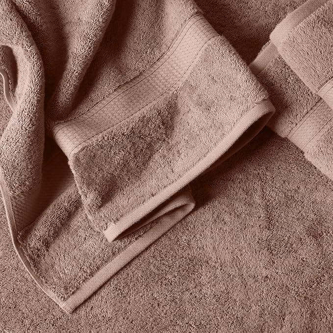 Superior Egyptian Cotton Ultra Plush & Absorbent, 10 Piece Set, Muted Mauve | Quick Dry, Soft Luxury Towel Set, Bath Essentials, Guest Bath, Spa, 2 Bath, 4 Hand, 4 Face Towels, Madeline Towels