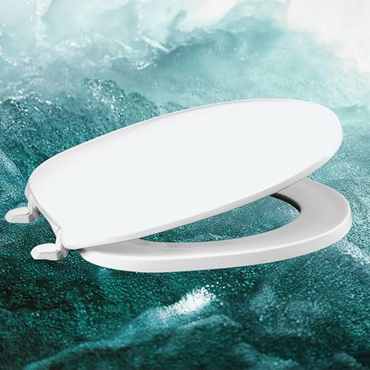 Centoco Elongated Toilet Seat, Residential, Closed Front with Cover, Plastic, DSAMAZ2-001, White