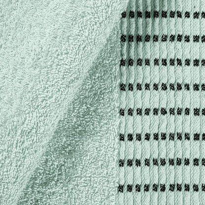 Ultra Soft 3 Pack Cotton Towel Set, Contains a Bath Towels 28x55 inch, a Hand Towels 16x24 inch & a Wash Cloths 12x12 inch, Ideal Everyday use, Compact & Lightweight - Sea Green
