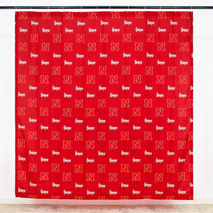 Everything Comfy Nebraska Cornhuskers Bright and Colorful Shower Curtain Cover 70" x 72"