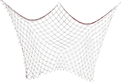 Beistle Red Decorative Fish Netting, Beach Party Supplies for Ocean, Under-The-Sea or Pirate Themed Parties, Hawaiian Luau’s, Summer Beach Parties, 4’ x 12’