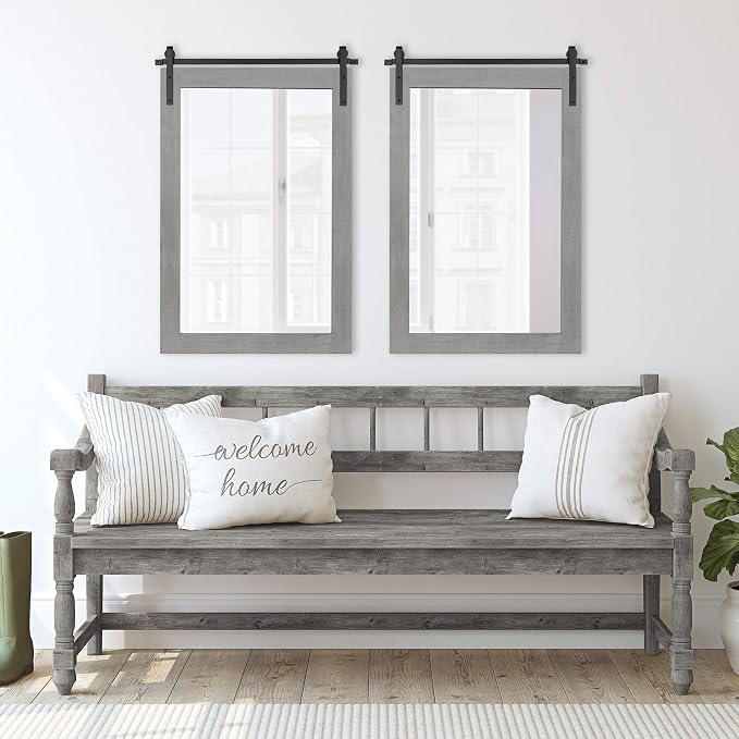 Kate and Laurel Cates Farmhouse Wall Mirror