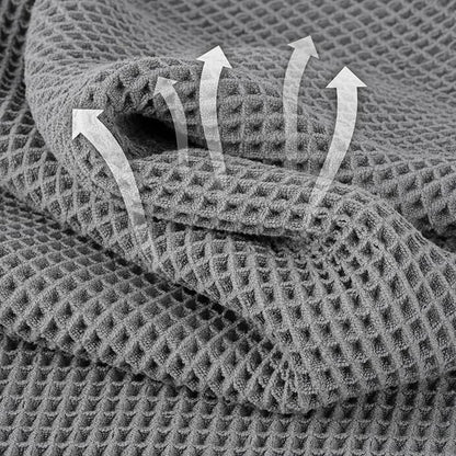 MICROFI New Microfiber Waffle Bath Towels, 2 Pieces, Oversized, Soft, Absorbent, Fast Drying, Lint Free 430 GSM (30''x60''/76cm x 152cm)