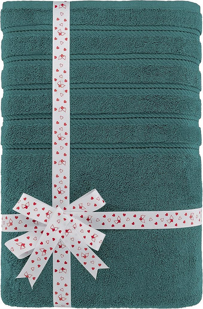American Soft Linen 35x70 Jumbo Large Bath Towel, 600 GSM 100% Cotton Turkish Bath Sheet, Oversized Luxury Bath Towel for Bathroom Beach and Pool, Teal