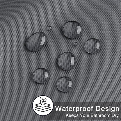 AooHome Fabric Shower Curtain Liner, Solid Hotel Shower Curtain, Water Repellent, Dark Grey, 72 Width x 78 Height Inch