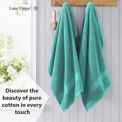 LANE LINEN Oversized Bath Sheet Set Absorbent Quick Dry 100% Cotton - Teal | Cotton Bath Towels Large - Generously Sized, Oversized & Roomy, Lightweight & Breathable, Fade-Resistant Color