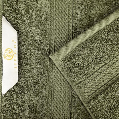 SUPERIOR Egyptian Cotton Pile Plush Bath Sheet, 2 Piece Set, Forest Green | Highly Absorbent, Ultra Soft Luxury 800 GSM Towel Set for Bathroom, Shower, Hotel Essentials Oversize Plush Madeline Towels