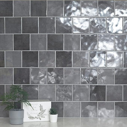 MSI Renzo Storm 5 in. x 5 in. Glossy Ceramic Square Wall Tile for Bathroom, Kitchen Backsplash, Accent Wall, and Shower