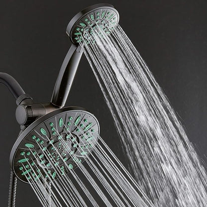 AquaDance Antimicrobial High Pressure 7" Rain & Handheld Shower Head Combo | Enjoy More Power & Better Shower Hygiene with Lifetime Antimicribial Nozzle Protection from Mold, Mildew & Bacteria - Bronze