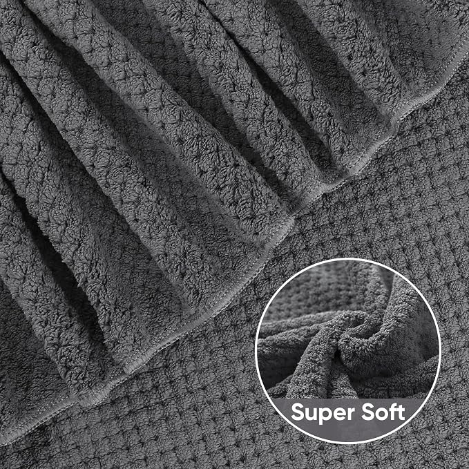 HOMEXCEL 6PK Bath Towel Set, 24x48 in, Absorbent&Quick Dry Towels for Hotel | Ultra Soft, Lightweight Towels for Bathroom, Spa and Beauty Parlor, Grey