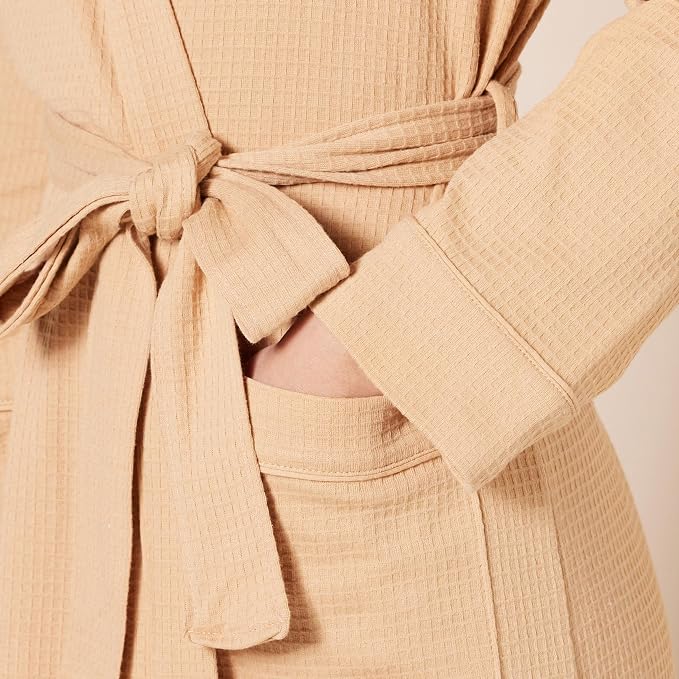 Amazon Essentials Women's Lightweight Waffle Full-Length Bath Robe (Available in Plus Size)