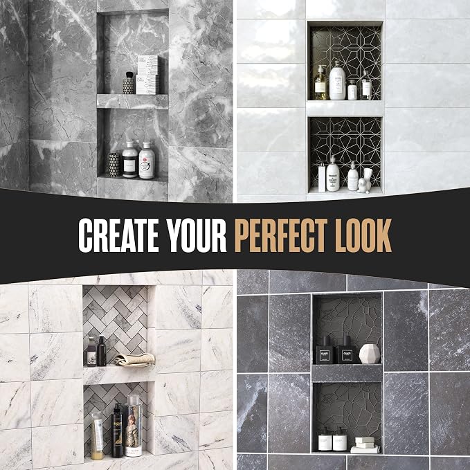 Shower Niche, Shower Niche Insert Tile Ready, 12x28 (13x29), Prefab Box | Houseables Recessed Bathroom Storage, In Wall Shelf, Cubby Inserts, Recessed Shampoo Soap Caddy, Inset Shelves, Built In Nook