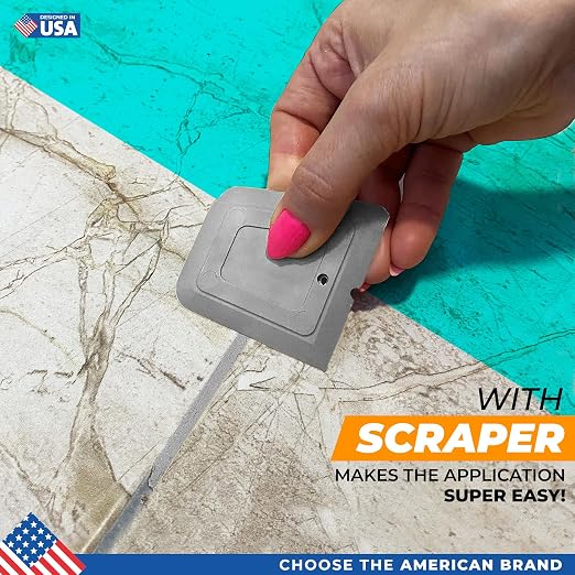 Premixed Tile Grout Repair - Gray 2-Pack (17.6oz/500g) | Acrylic sanded formula, for bathroom shower kitchen tile, water-resistant, 24-hour cure, 58 sq ft, value 2-pack