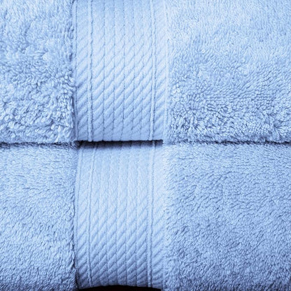SUPERIOR Egyptian Cotton Ultra Plush & Absorbent, 10 Piece Set, Light Blue | Quick Dry, Soft Luxury Towel Set, Bath Essentials, Guest Bath, Spa, 2 Bath, 4 Hand, 4 Face Towels, Madeline Towels