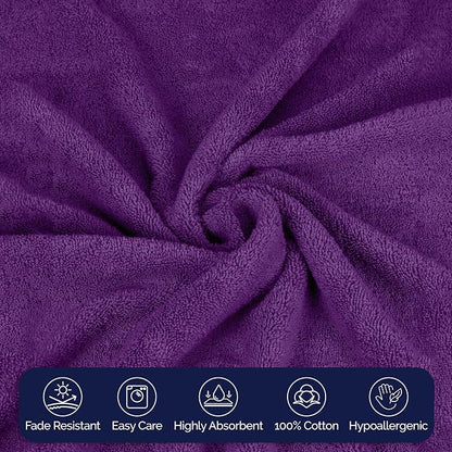 Elegant Comfort Premium Super Soft Highly Absorbent 1 Piece Oversized Bath Sheet - 40" x 80" inch, Luxurious Hotel Spa Quality 100% Turkish Cotton Extra Large Bath Towels for Adults, Purple