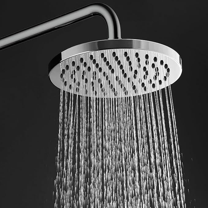 Lanikai Rain Shower Head with Handheld Spray Combo - 1028-CH, Polished Chrome - 8" Rain Showerhead with Handheld Sprayer, 3 Spray Jets, 5-Function Rainfall Shower Head with Hose, 2.5 GPM