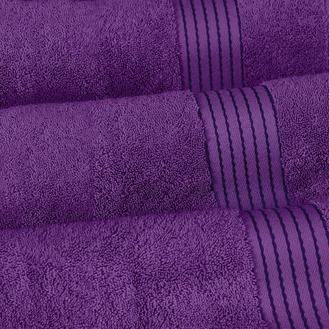 Elegant Comfort Premium Super Soft Highly Absorbent 1 Piece Oversized Bath Sheet - 40" x 80" inch, Luxurious Hotel Spa Quality 100% Turkish Cotton Extra Large Bath Towels for Adults, Purple