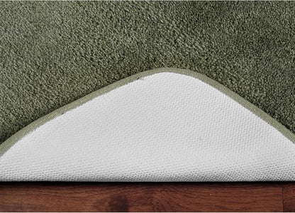 Garland Rug Traditional Nylon Washable Deep Fern 4 Piece Set - Lid, Contour, 2 Bath Rugs - Soft, Absorbent, and Stylish for Your Bathroom