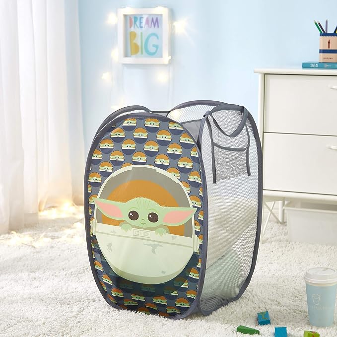Star Wars, The Mandalorian Pop Up Hamper Featuring The Child with Durable Carry Handles, 21.5" H x 13.5" W x 13.5" L