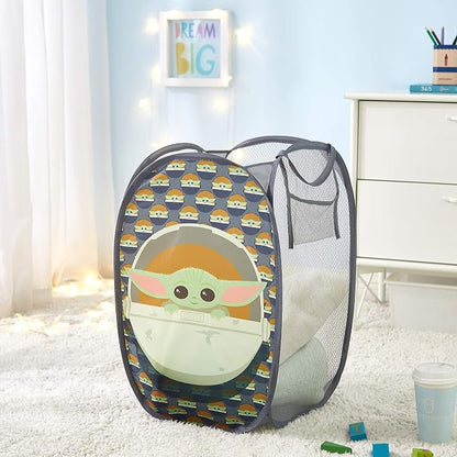 Star Wars, The Mandalorian Pop Up Hamper Featuring The Child with Durable Carry Handles, 21.5" H x 13.5" W x 13.5" L