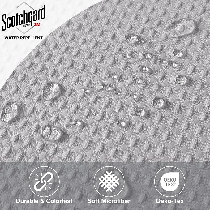 Madison Park Arbor Waffle Extra Wide Shower Curtain, 108 x 72, Grey Solid | Adds Privacy, Machine Washable, Farmhouse, OEKO-TEX Certified Bathroom Curtain, 3M Scotchgard Moisture Management