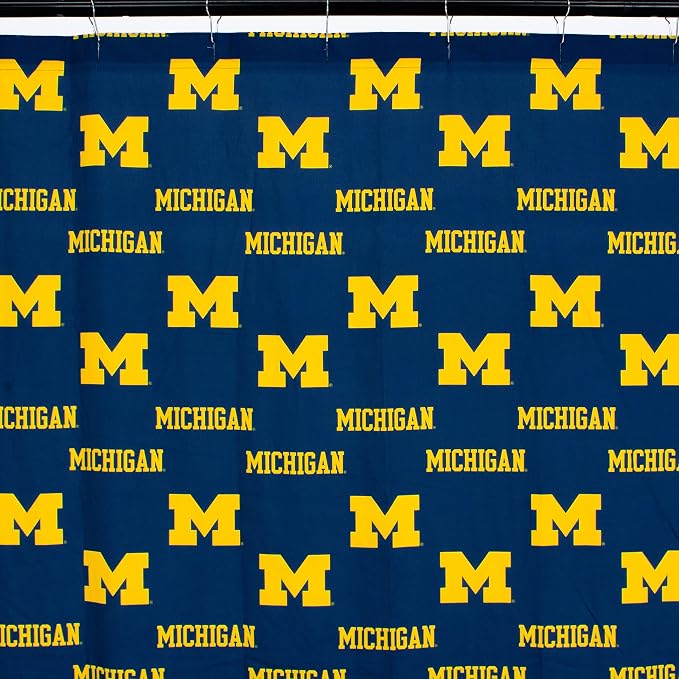 Everything Comfy Michigan Wolverines Bright and Colorful Shower Curtain Cover 70" x 72"