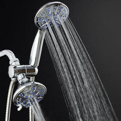 AquaDance 5525 Antimicrobial 30-Setting Shower Combo, Soft Purple, 4"