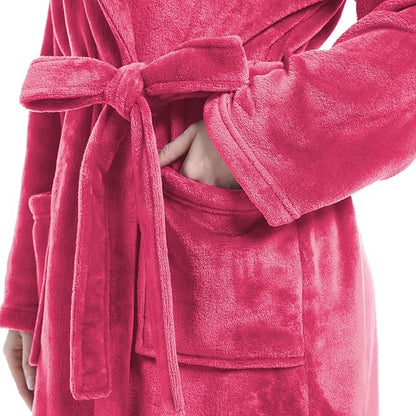 Plush Soft Robes for Women, Premium Fleece Womens Robe Cozy Warm Bathrobe