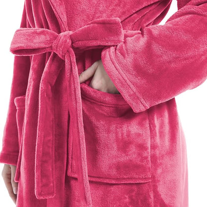 Fluffy Soft Robes for Women, Warm Fleece Womens Robe, Cozy Bathrobe | Plush Bathrobe for Women, Long Fuzzy Lightweight Bath Robe with Pockets for Shower Spa Hotel House Pool