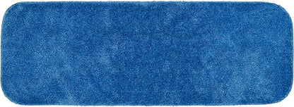 Garland Rug Traditional Nylon Washable Electric Blue 22" X 60" Bath Rug - Soft, Absorbent, and Stylish for Your Bathroom