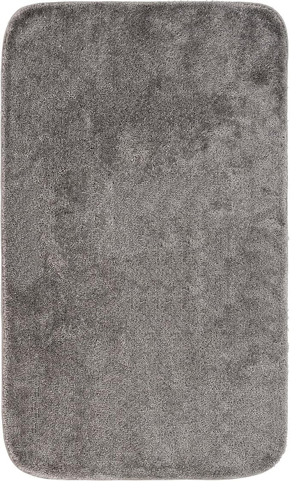 Garland Rug Traditional Nylon Washable Medium Gray 30" X 50" Bath Rug - Soft, Absorbent, and Stylish for Your Bathroom