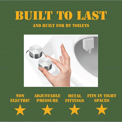 RV Bidet Made to Fit Your RV and Camper Trailer | Easy to Install and Self Cleaning | Non Electric | Upgrade Your RV