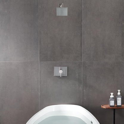 SOOOHOT Shower Kit, Shower Faucet Set with 6-Inch Rain Shower Head, Single-Handle Shower Trim Kit, Brushed Nickel （Valve Included)
