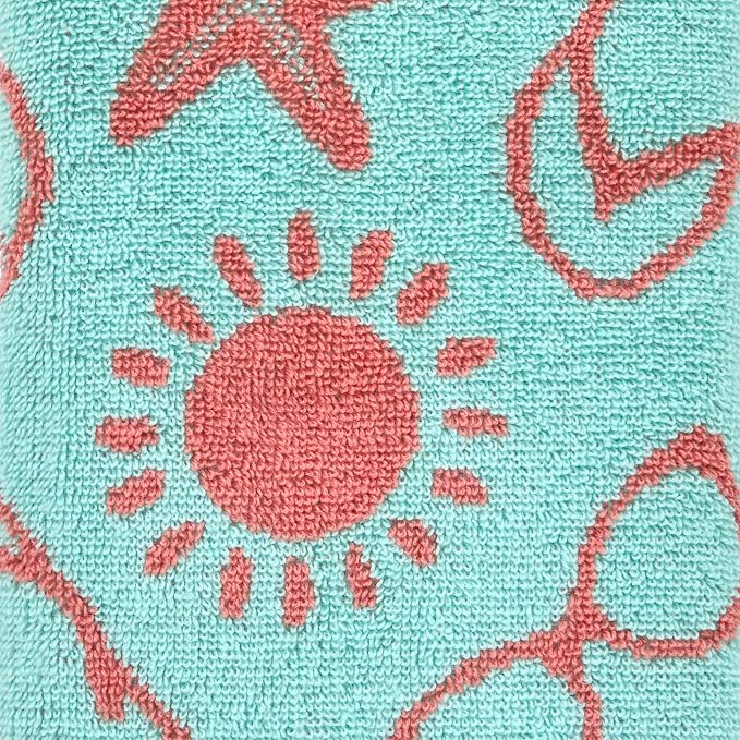 SKL Home Flip Flop Pop Hand Towel Set-2pc, 100% Cotton, Reversible, Multi | Soft & absorbent jacquard. For use in the bathroom, kitchen or bar. Great for summer, coastal & beach décor.