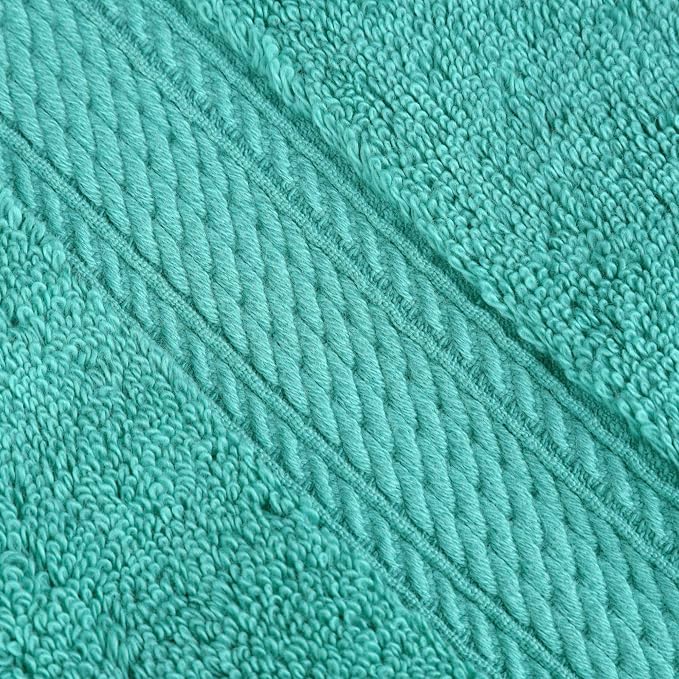 SUPERIOR Egyptian Cotton Ultra Plush & Absorbent, 3 Piece Set, Turquoise | Quick Dry, Soft Luxury Towel Set, Bath Essentials, Guest Bath, Spa, 1 Bath, 1 Hand, 1 Face Towels, Madeline Towels