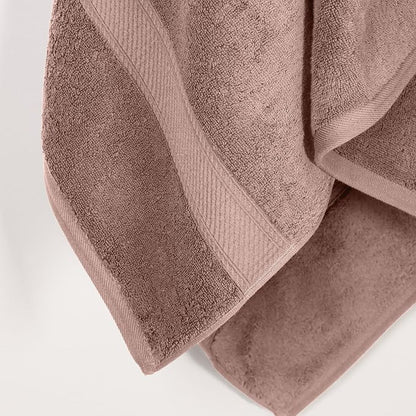 Superior Egyptian Cotton Plush Absorbent, Bath Towel Set of 2, Muted Mauve | Quick Dry, Soft Luxury Towel Set, Bath Essentials for Bathroom, Guest Bath, Spa, 2 Piece Bath, Madeline Towels