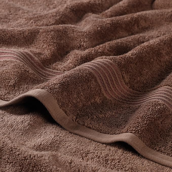 Superior Egyptian Cotton 12-Piece Towel Set, Assorted Towels for Home Bathroom, Guest Bath Decor Essentials, Includes 4 Bath, 4 Hand, 4 Face Towels/Washcloths, Quick Dry, Absorbent - Mocha