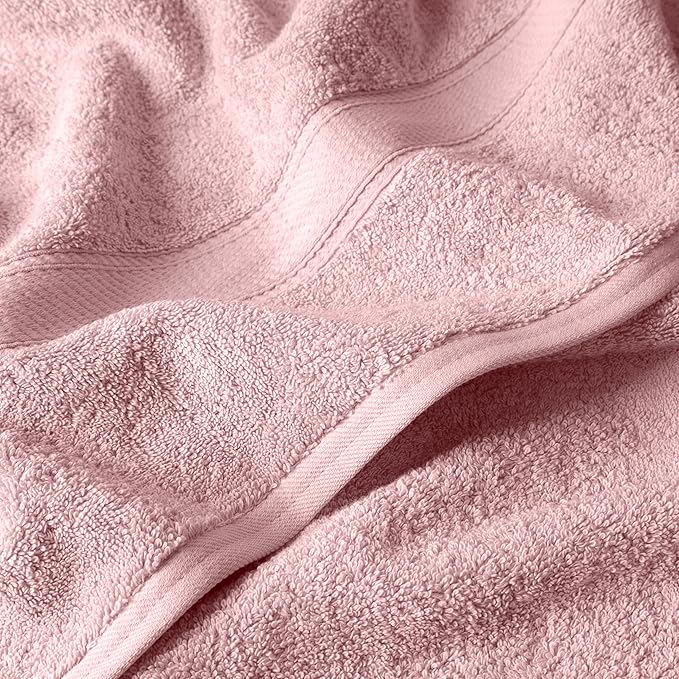 SUPERIOR Egyptian Cotton Ultra Plush & Absorbent, 6 Piece Set, Tea Rose | Quick Dry, Soft Luxury Towel Set, Bath Essentials, Guest Bath, Spa, 2 Bath, 2 Hand, 2 Face Towels, Madeline Towels