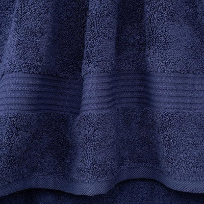Cotton Paradise 100% Cotton Turkish Washcloth Set for Bathroom, 4 Piece Soft Absorbent Small Towels Wash Rags, Navy Blue