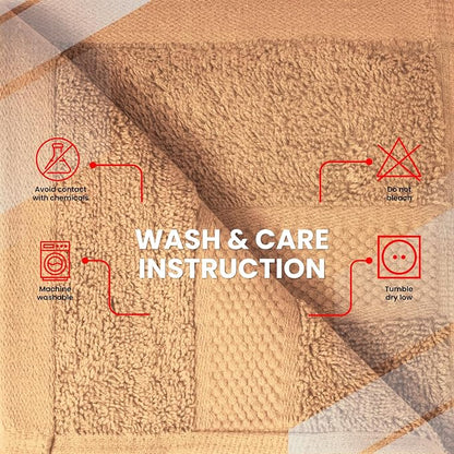 Infinitee Xclusives 100% Cotton Luxury Wash Cloths for Showering - 4 Pack | Washcloths [13x13] - Soft and Absorbent Face Towels for Bathroom Wash Clothes - Gym, Spa & Hotel Use